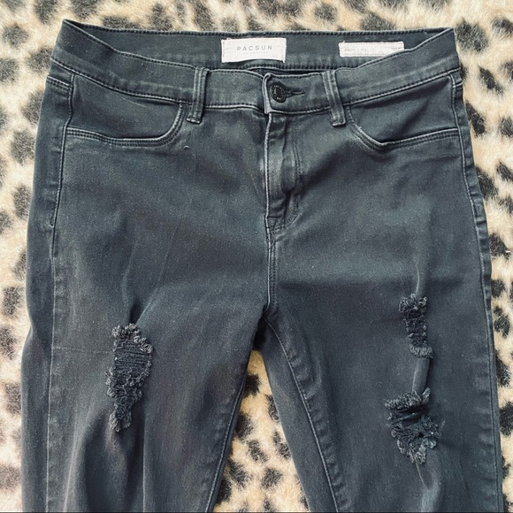Pacsun black distressed jeggings - Picture 4 of 7
